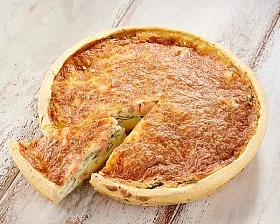 Пирог Киш с копченной индейкой/лососем