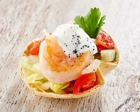 Мини тако с тигровой креветкой